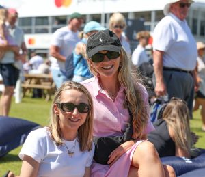 Enjoying the sun at the First day of The 153rd Open Golf Championship at Royal Portrush Desmond Loughery Pacemaker press