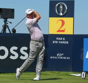 Tom Hoge enjoying his First day of The 153rd Open Golf Championship at Royal Portrush