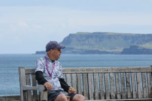 Stewart taking time out today at the Second Practice day of The 153rd Open Golf Championship at Royal Portrush