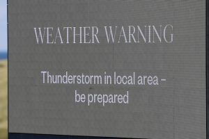 Play suspended on the Second Practice day of The 153rd Open Golf Championship at Royal Portrush