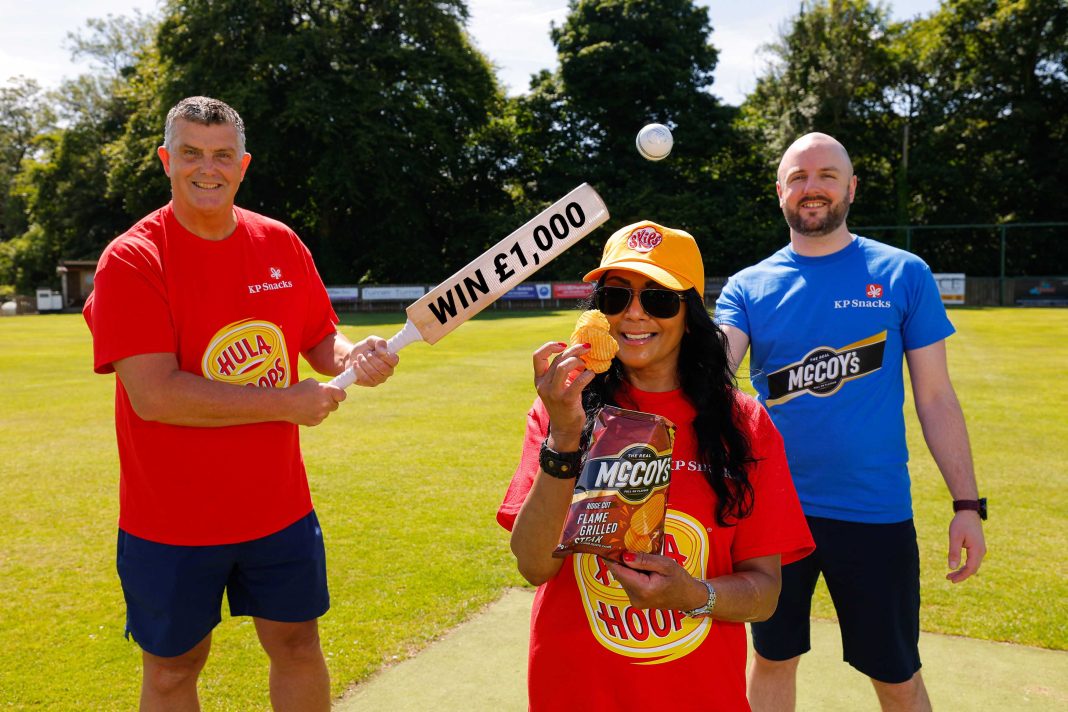 Hama O’Reilly teamed up with Ricky Watts (left) and John Baxter of KP Snacks (NI) to launch a new competition that gives cricket clubs across Northern Ireland the chance to run away with a £1,000 cash prize towards much-needed cricket gear and equipment.